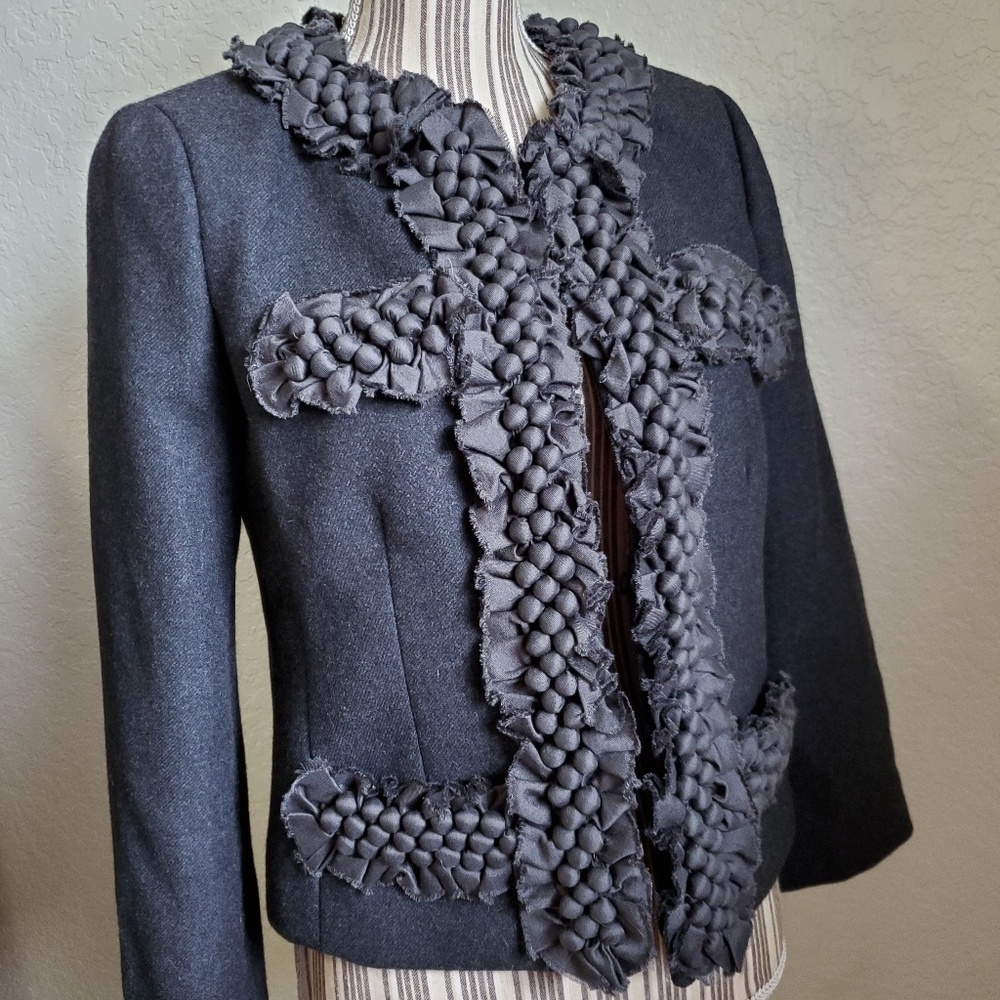 J. CREW 100% WOOL GRAY JACKET  SIZE6. EUC